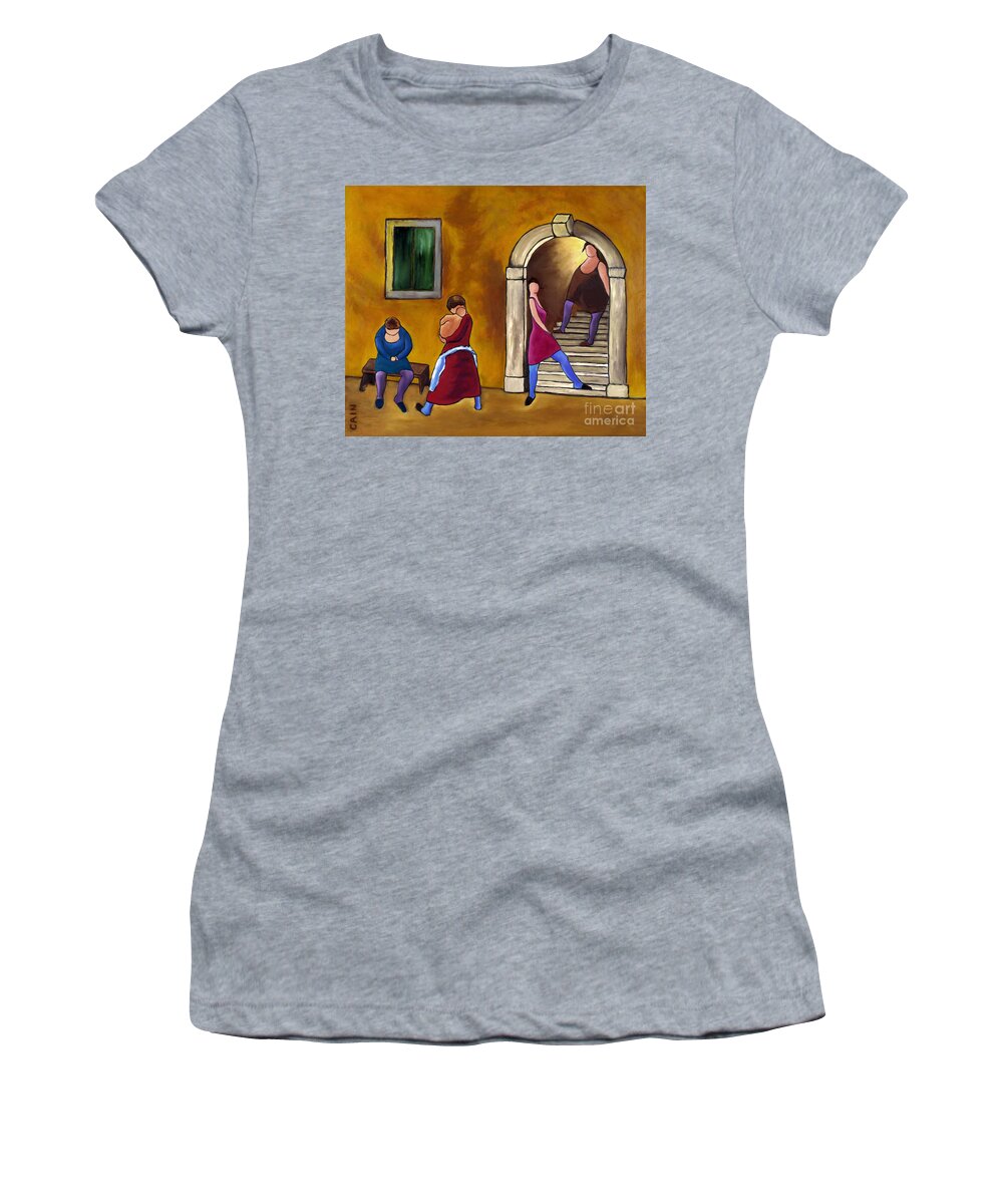 Mediterranean Art Women's T-Shirt featuring the painting Slice Of Life by William Cain