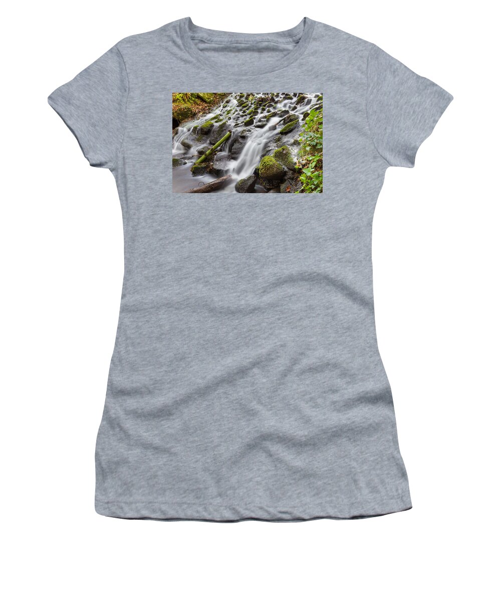 Dublin Women's T-Shirt featuring the photograph Small Waterfalls in Marlay Park by Semmick Photo