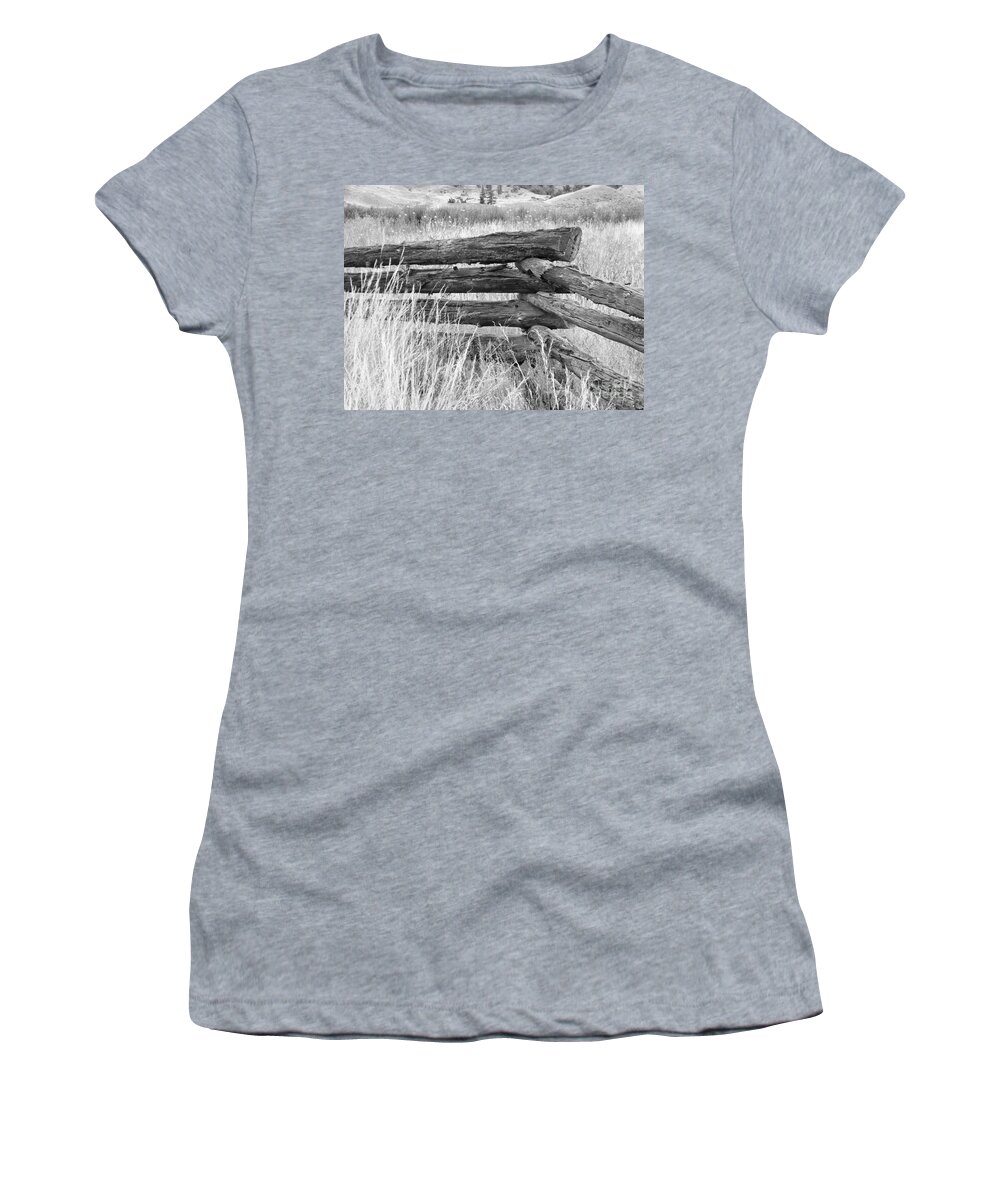 Snake Fence Women's T-Shirt featuring the photograph Snake Fence by Ann E Robson