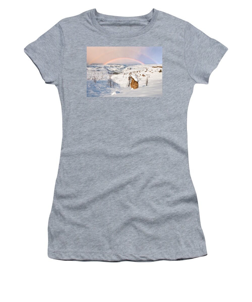 Oregon Women's T-Shirt featuring the photograph Snow Capped Hoodoo's by Andrew Kumler