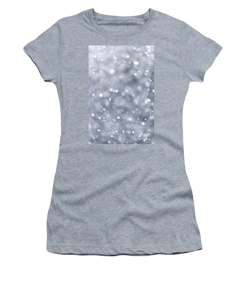 Snow Women's T-Shirt featuring the photograph Snowfall 2 by Elena Elisseeva