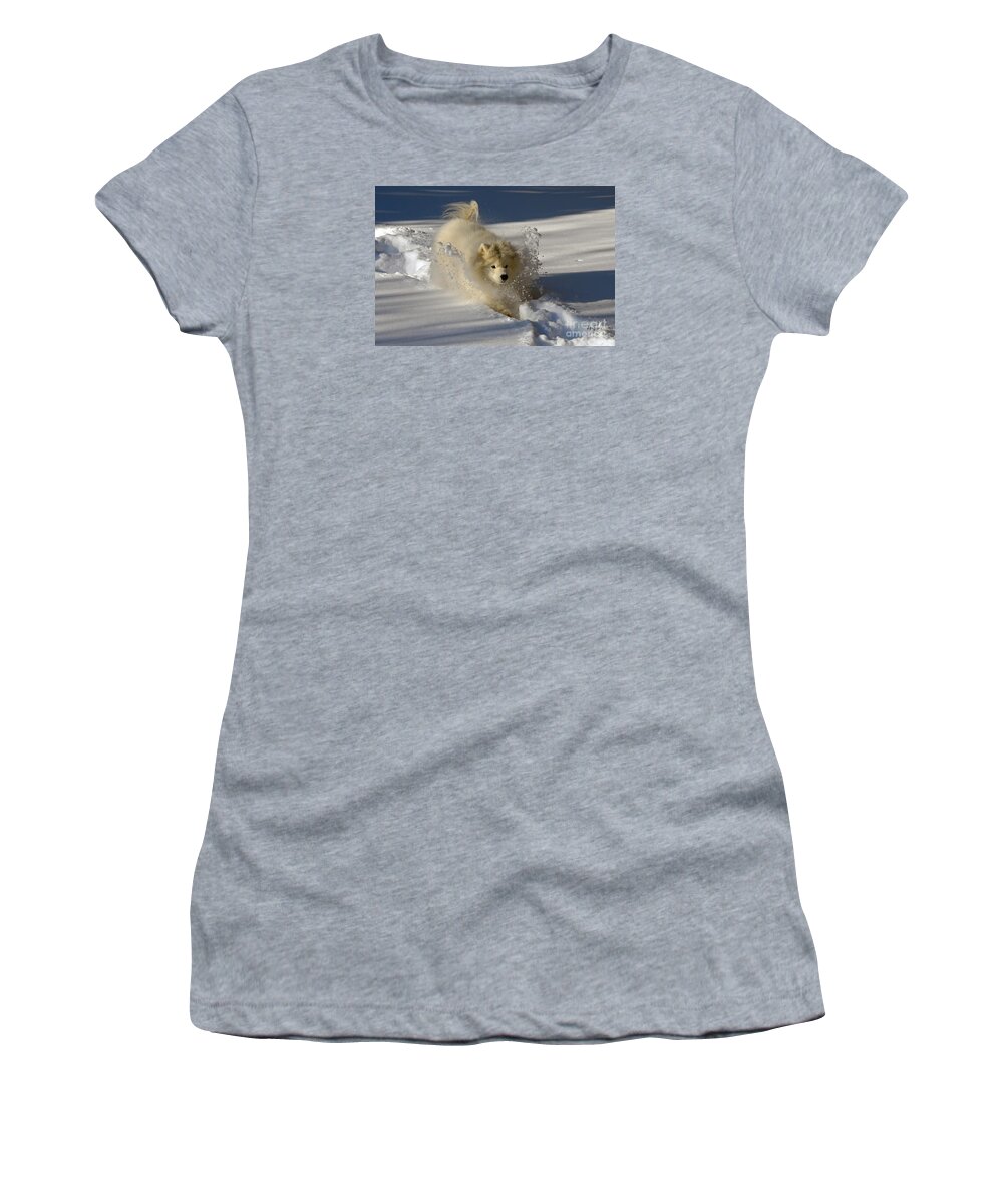 Snow Women's T-Shirt featuring the photograph Snowplow by Lois Bryan