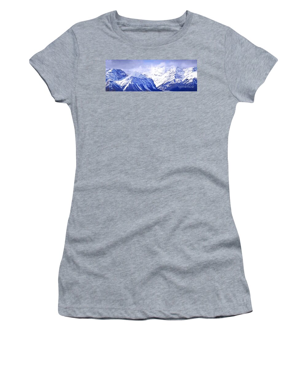 Mountain Women's T-Shirt featuring the photograph Snowy mountains by Elena Elisseeva