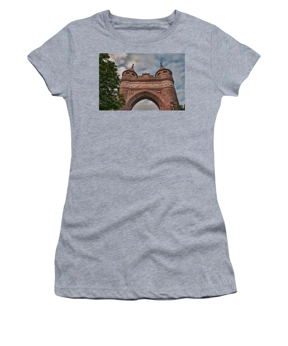 Buildings Women's T-Shirt featuring the photograph Soldiers and Sailors Memorial Arch by Guy Whiteley