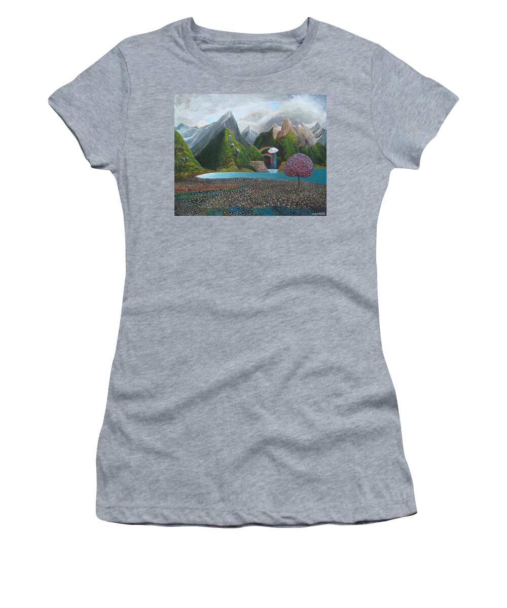 Hope Women's T-Shirt featuring the painting Somewhere Over The Rainbow by Mindy Huntress