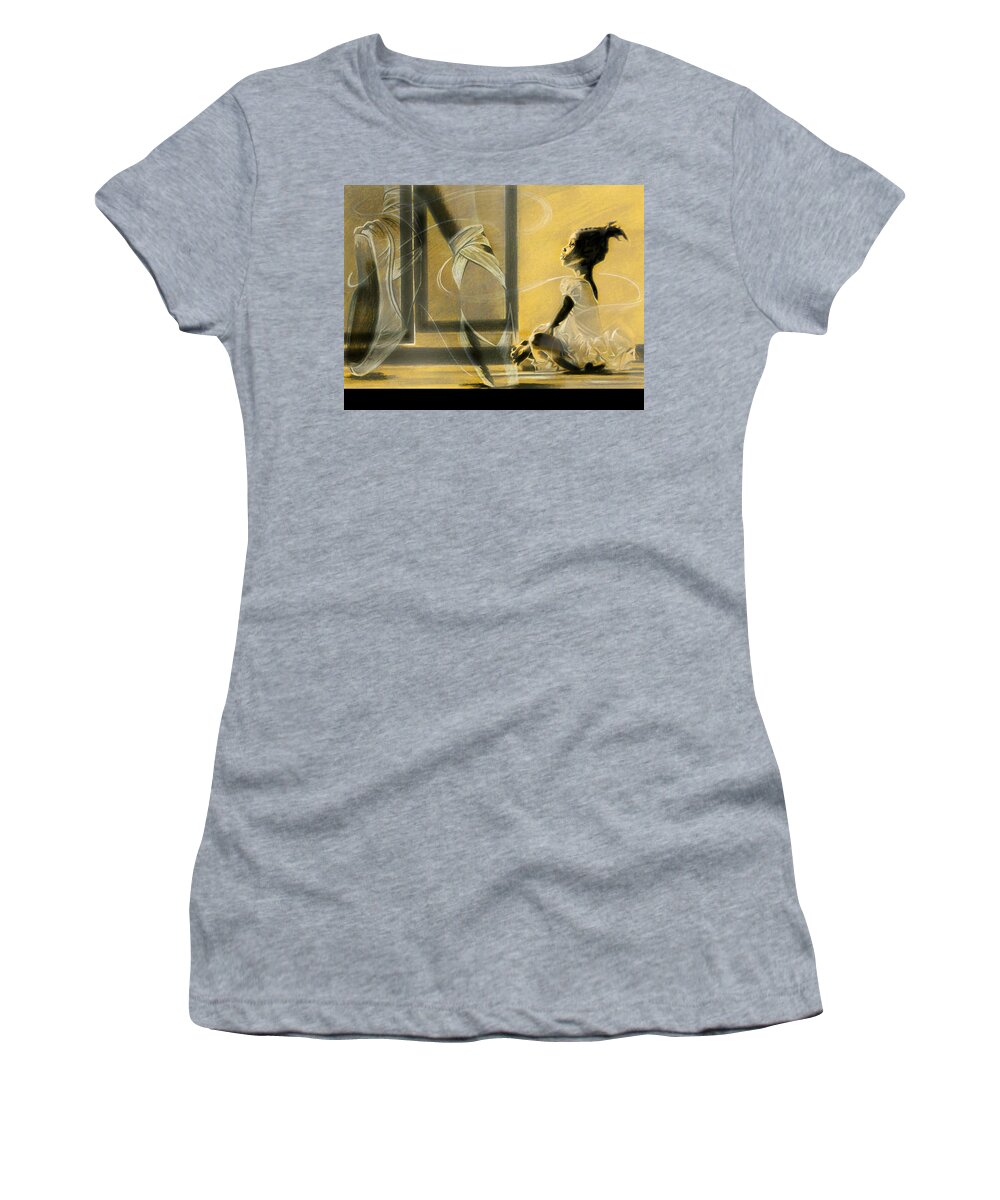 Ballet Women's T-Shirt featuring the drawing Soon by Terri Meredith