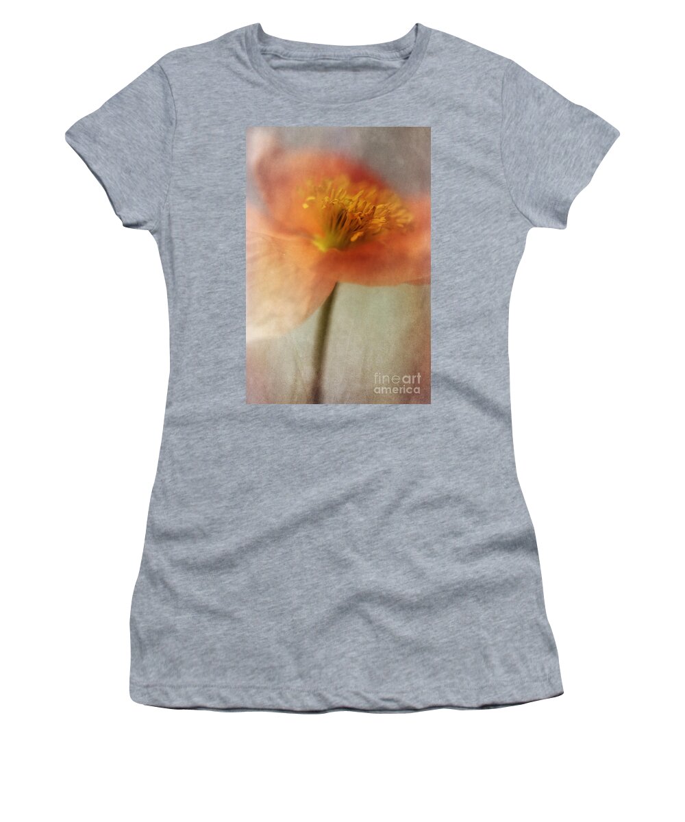 Abstraction Women's T-Shirt featuring the photograph Soulful Poppy by Priska Wettstein