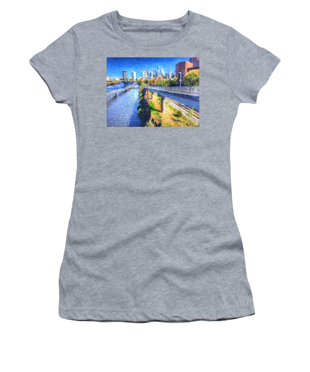 Philadelphia Women's T-Shirt featuring the photograph South Street Walk by Alice Gipson