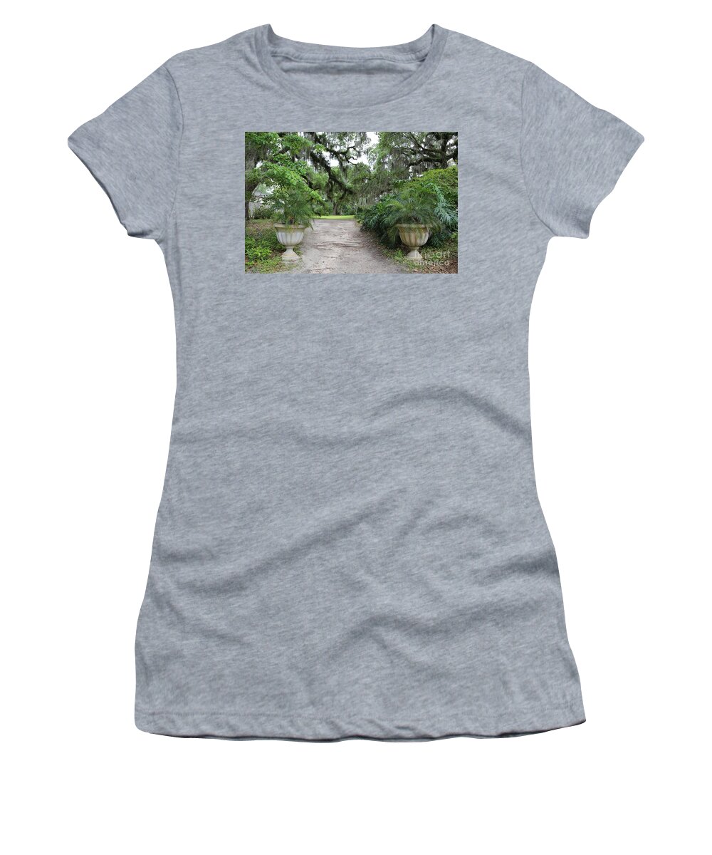 Southern Women's T-Shirt featuring the photograph Southern Garden Welcome by Carol Groenen