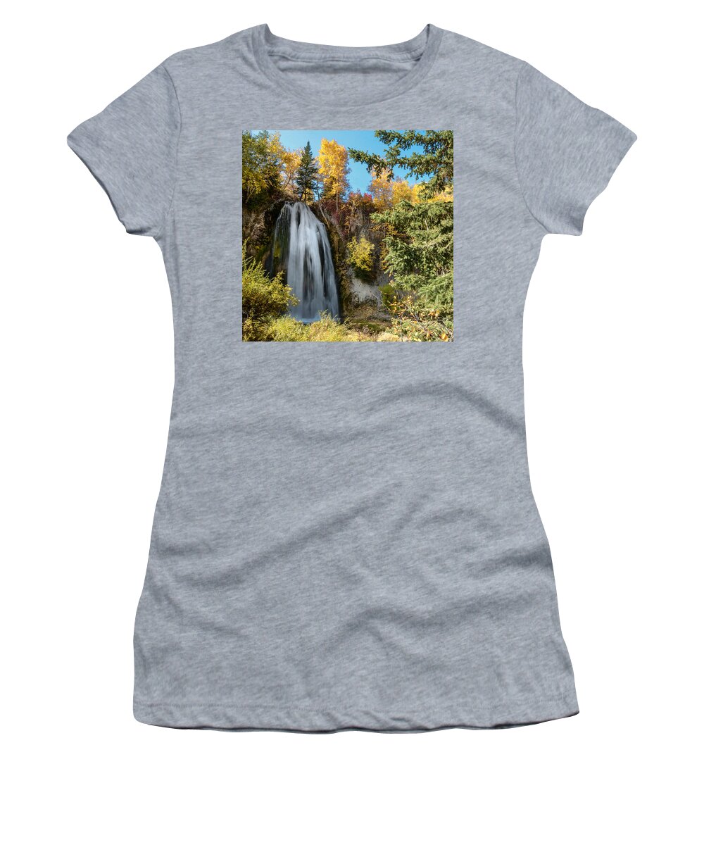 Dakota Women's T-Shirt featuring the photograph Spearfish Falls Magic by Greni Graph