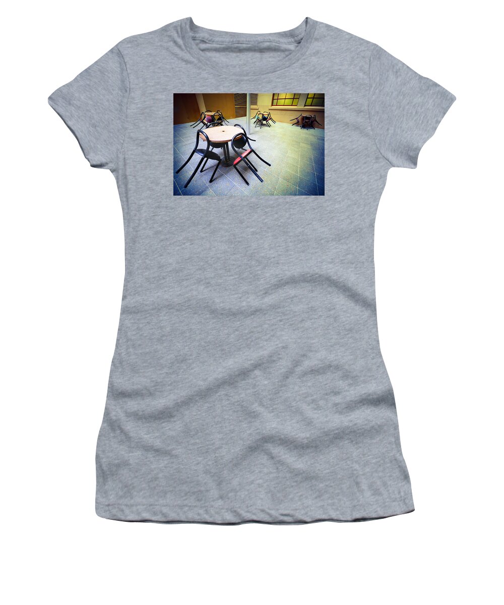 Chairs Women's T-Shirt featuring the photograph Spiders From Mars by Wayne Sherriff