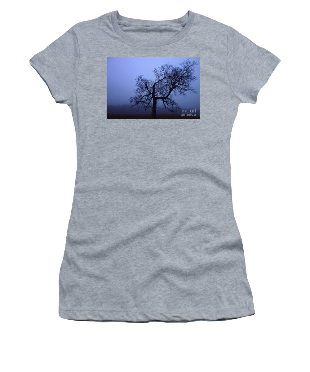 Autumn Women's T-Shirt featuring the photograph Spooky Tree by Jacqueline Athmann