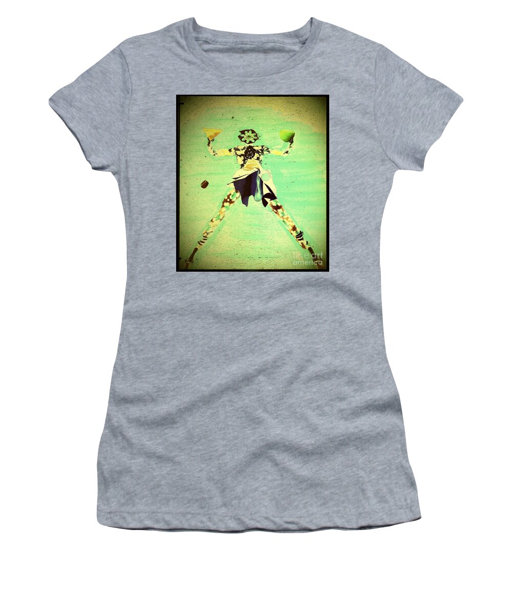 Girl Women's T-Shirt featuring the mixed media Spread Eagle by Jacqueline McReynolds