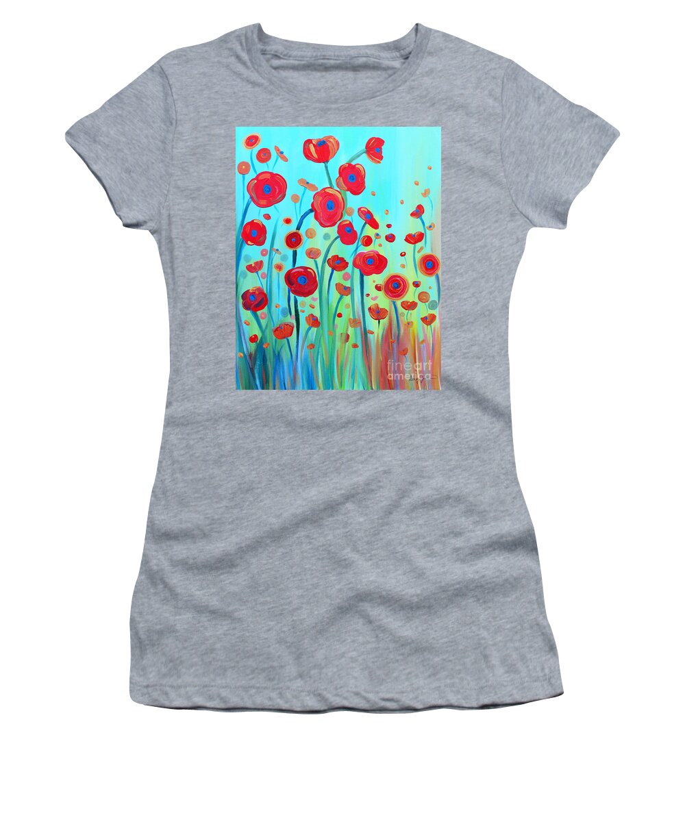 Spring Women's T-Shirt featuring the painting Spring Musings by Stacey Zimmerman