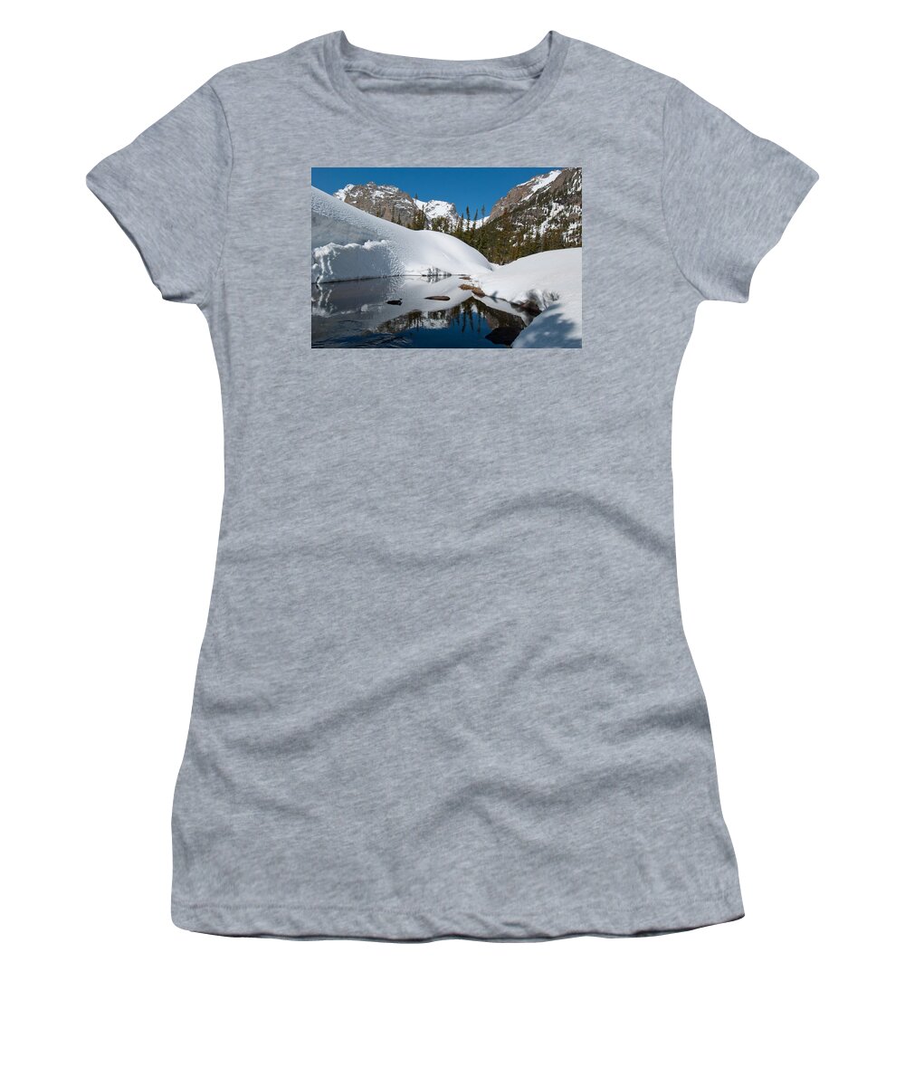 Rockies Women's T-Shirt featuring the photograph Springtime in the Colorado Rockies by Cascade Colors