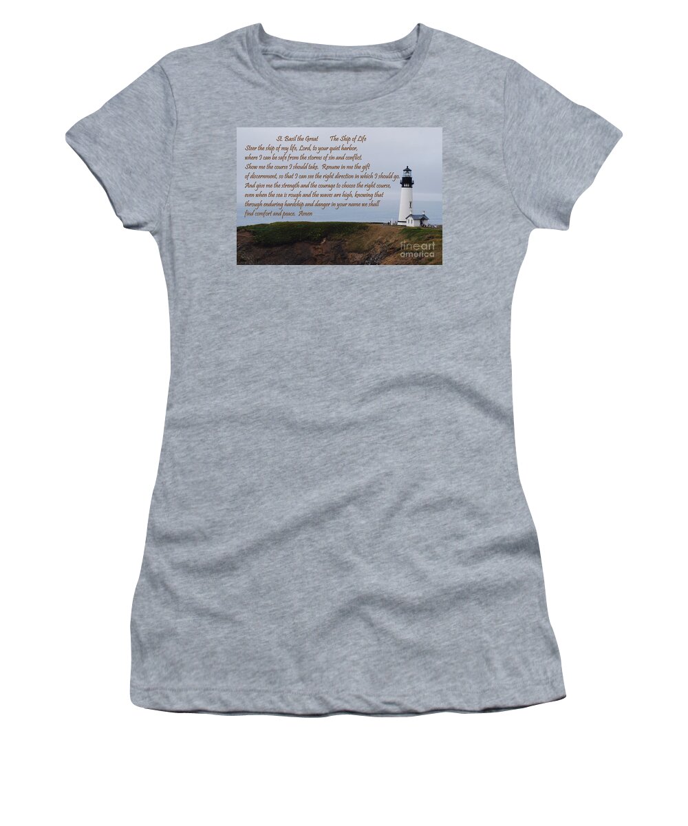 Lighthouse Women's T-Shirt featuring the photograph St. Basil's Prayer by Sharon Elliott
