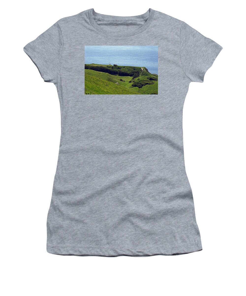 Britain Women's T-Shirt featuring the photograph St Catherine's Point from Gore Cliff by Rod Johnson