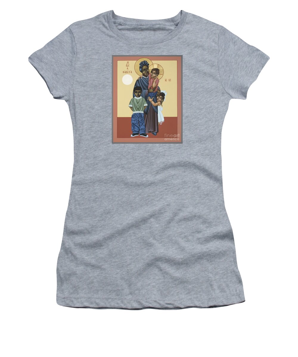 St. Josephine Bakhita Universal Sister Women's T-Shirt featuring the painting St. Josephine Bakhita Universal Sister 095 by William Hart McNichols