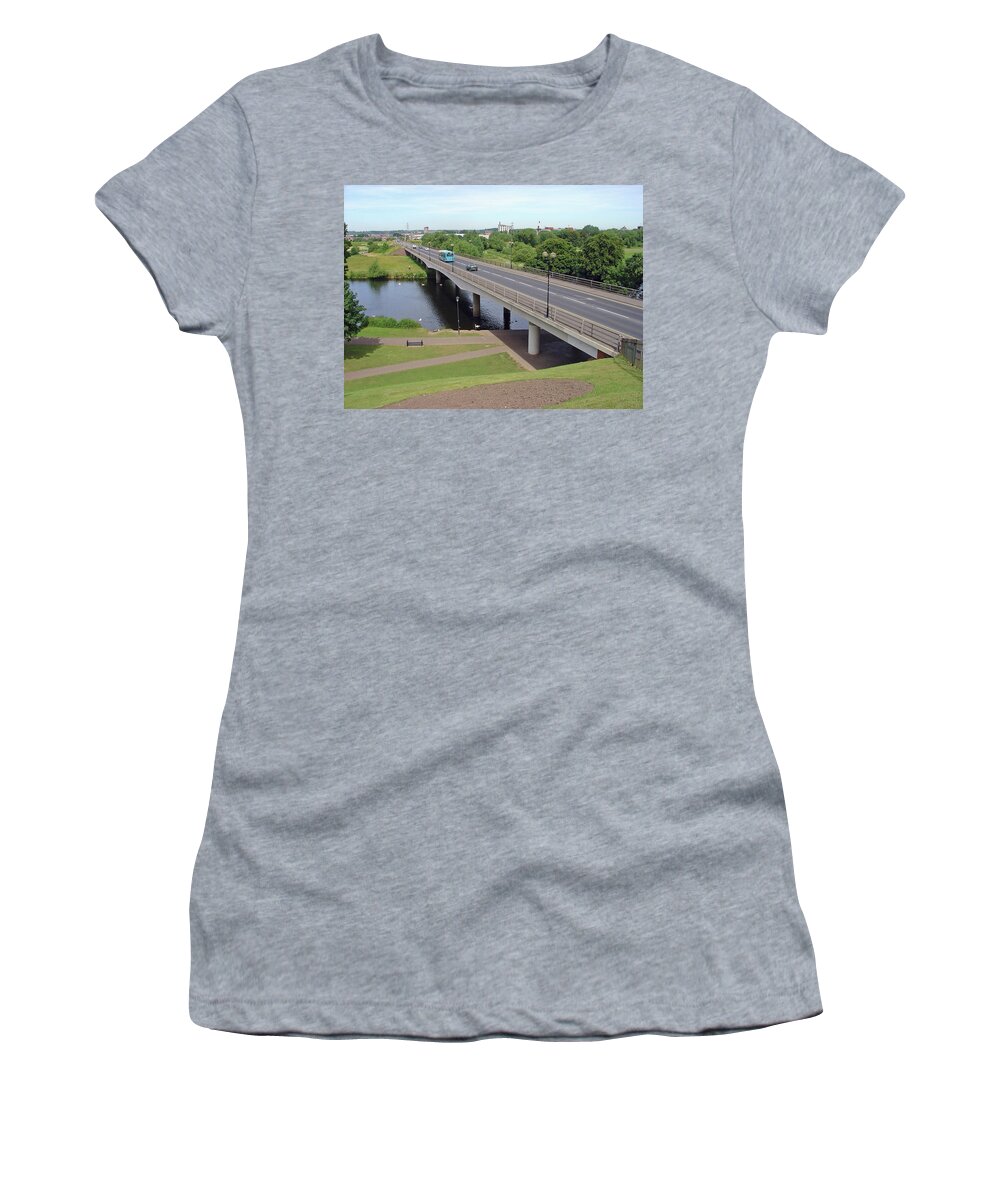 Europe Women's T-Shirt featuring the photograph St Peter's Bridge - Burton on Trent by Rod Johnson