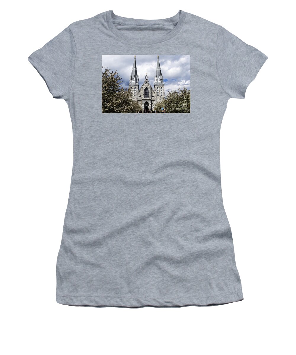 Church Women's T-Shirt featuring the photograph St. Thomas Of Villanova 2 by Judy Wolinsky