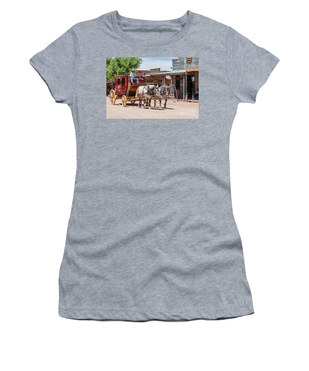 Al Andersen Women's T-Shirt featuring the photograph Stagecoach Ride 2 by Al Andersen