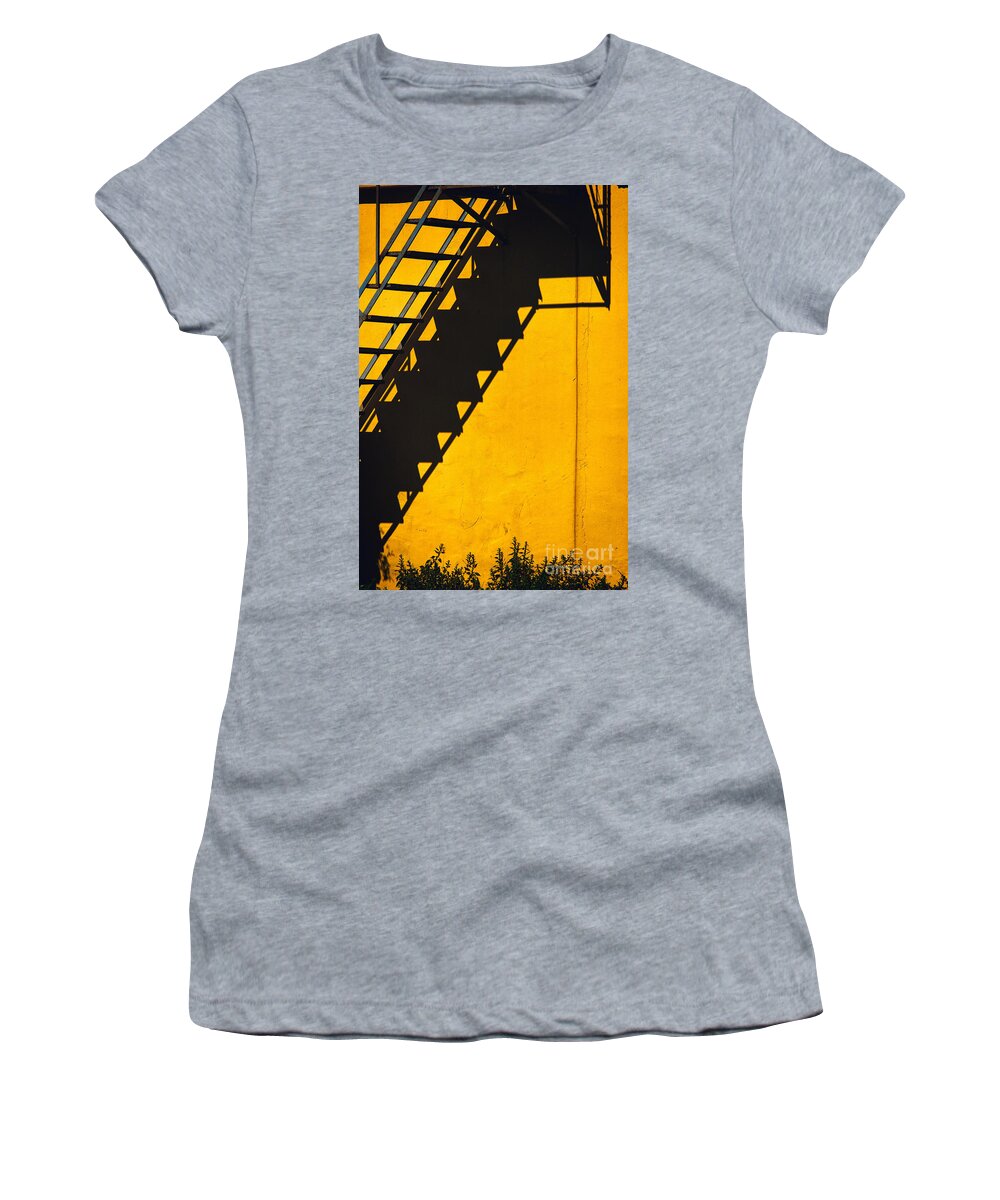 Abstract Women's T-Shirt featuring the photograph Staircase shadow by Silvia Ganora