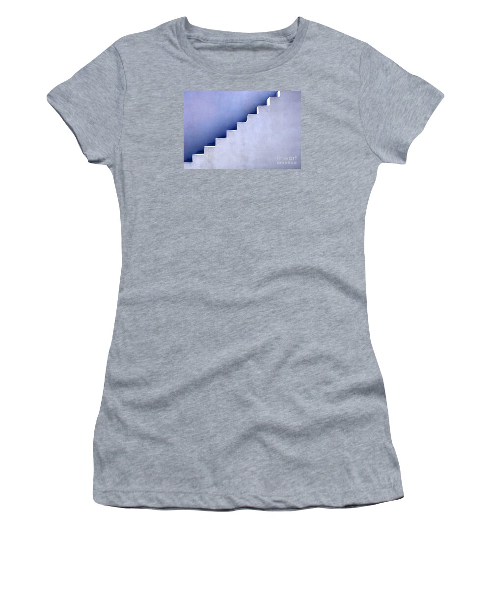 Stair Women's T-Shirt featuring the photograph Stairs In Santorini by Bob Christopher