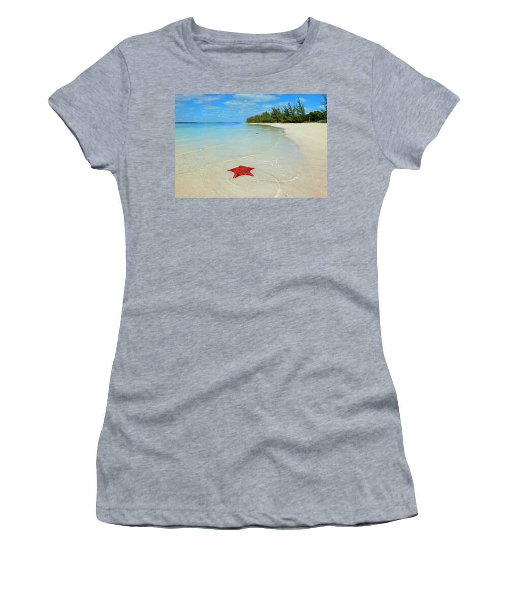 Duane Mccullough Women's T-Shirt featuring the photograph Starfish 5 of Bottom Harbour Sound by Duane McCullough