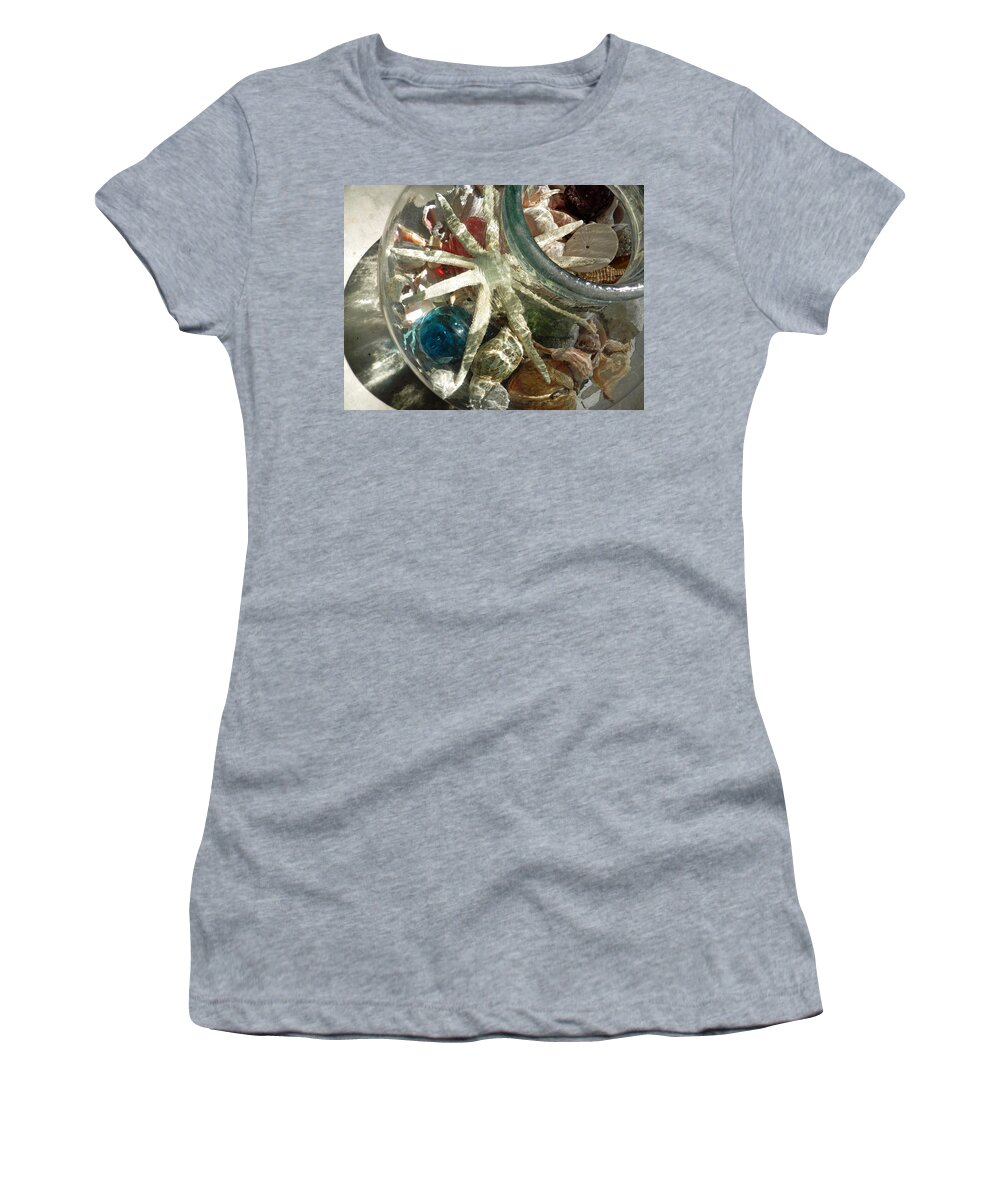 Seashore Women's T-Shirt featuring the photograph Starfish in Jar by Deborah Ferree