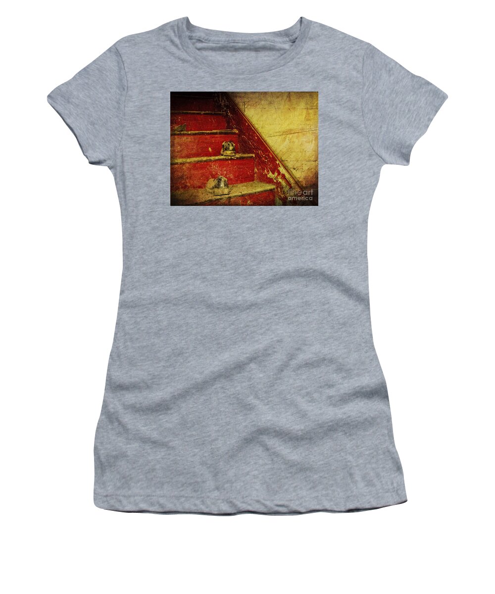 Shoes Women's T-Shirt featuring the photograph Step Back in Time by Debra Fedchin