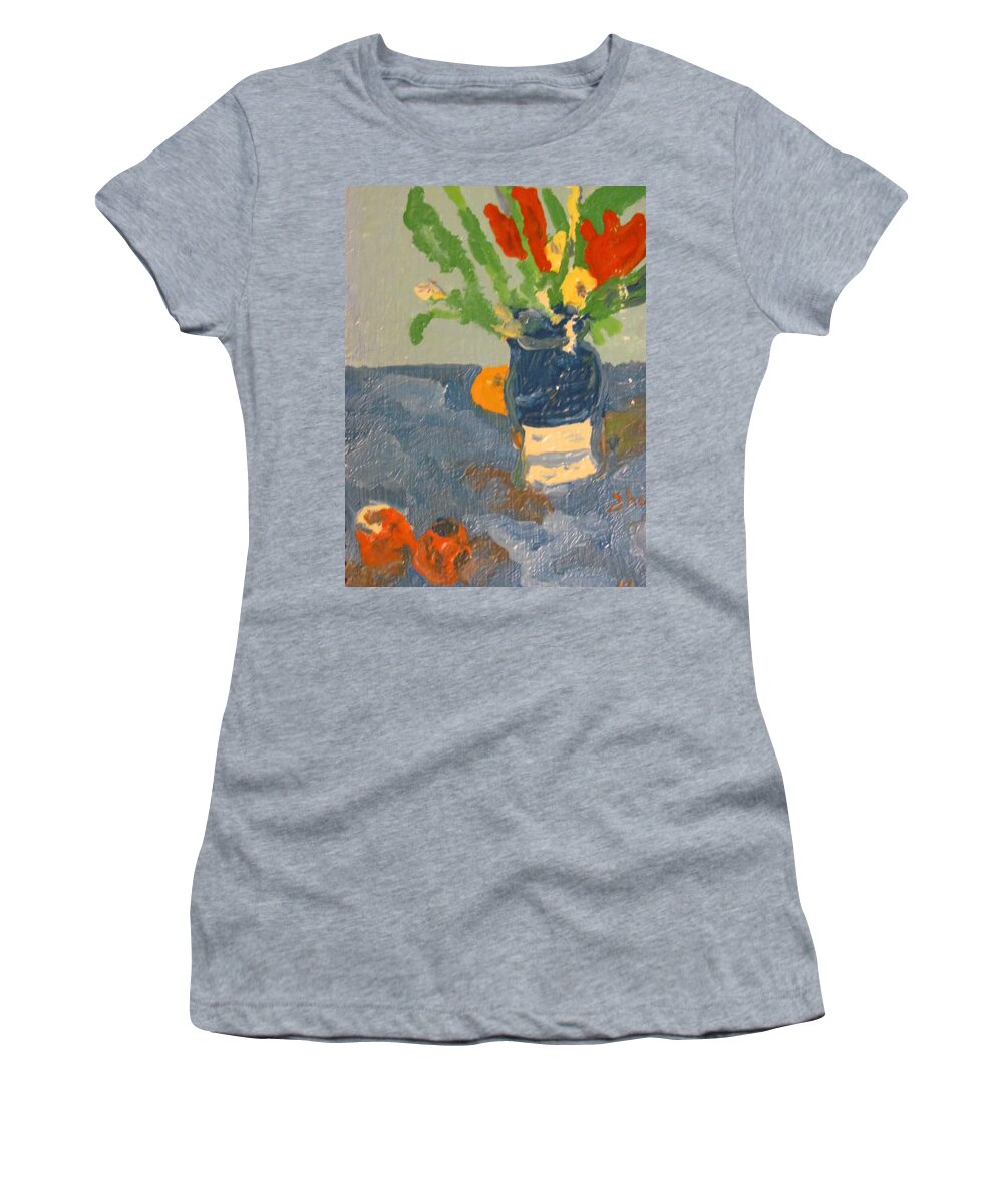 Flowers Women's T-Shirt featuring the painting Still Life Flowers by Shea Holliman