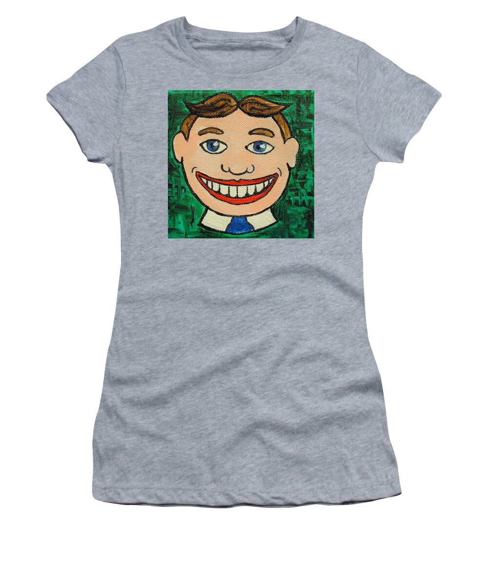 Asbury Park Women's T-Shirt featuring the painting Still Smiling by Patricia Arroyo