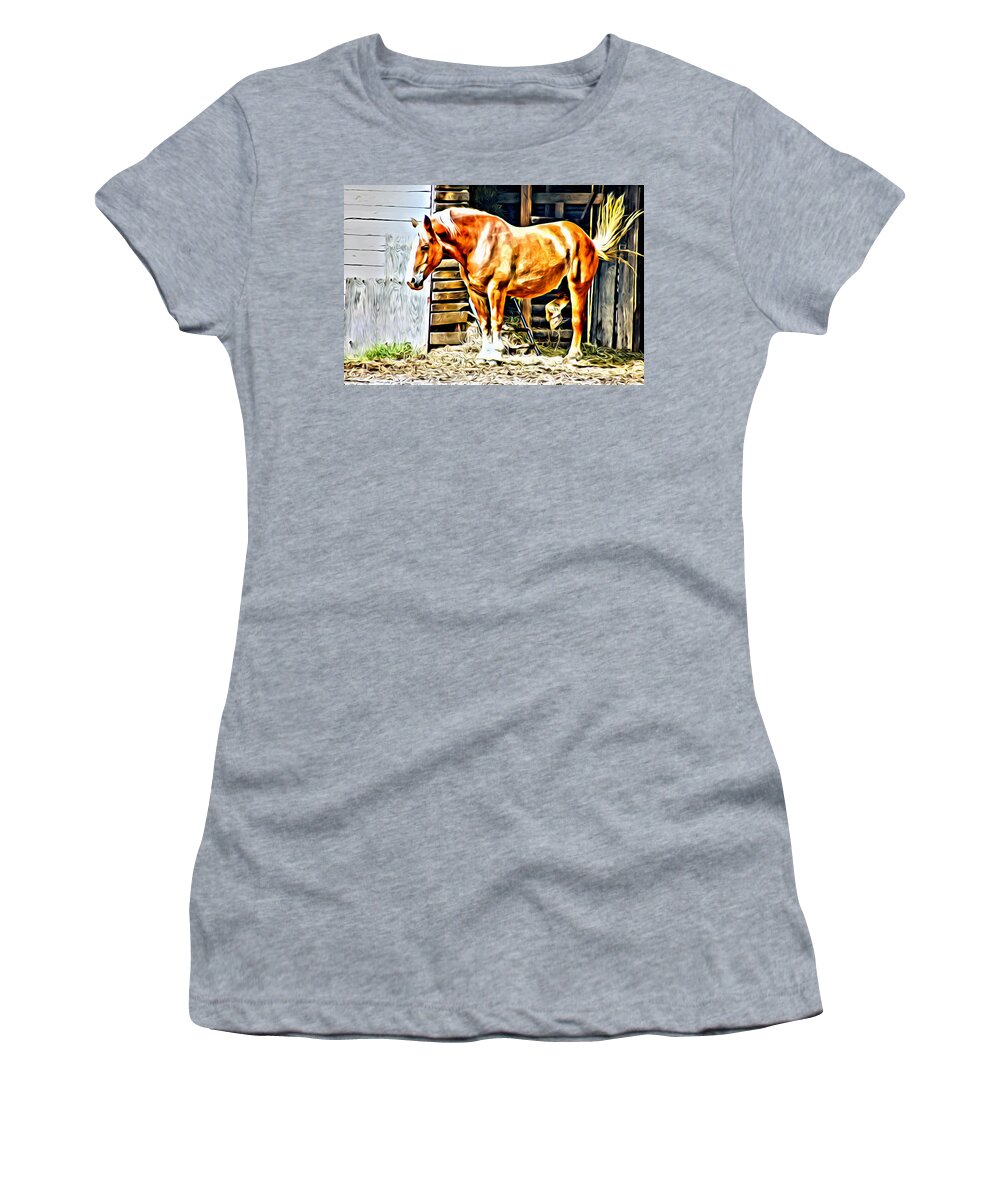 Horse Women's T-Shirt featuring the photograph Stomp by Alice Gipson