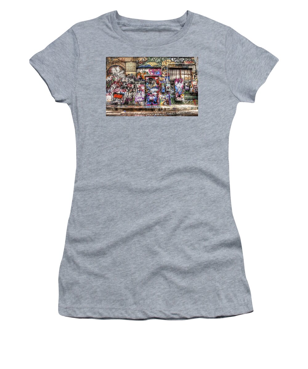 Graffiti Women's T-Shirt featuring the photograph Street Life by Anthony Wilkening