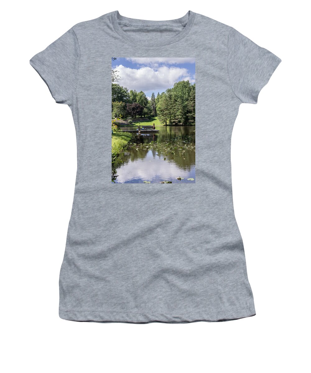 Pennsylvania Women's T-Shirt featuring the photograph Summer Pond by Weir Here And There