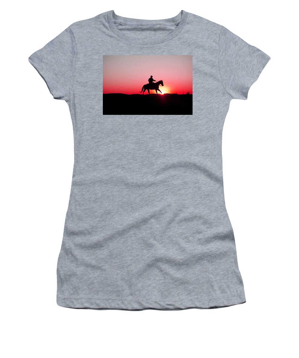 Steven Bateson Women's T-Shirt featuring the photograph Sun Dancer by Steven Bateson
