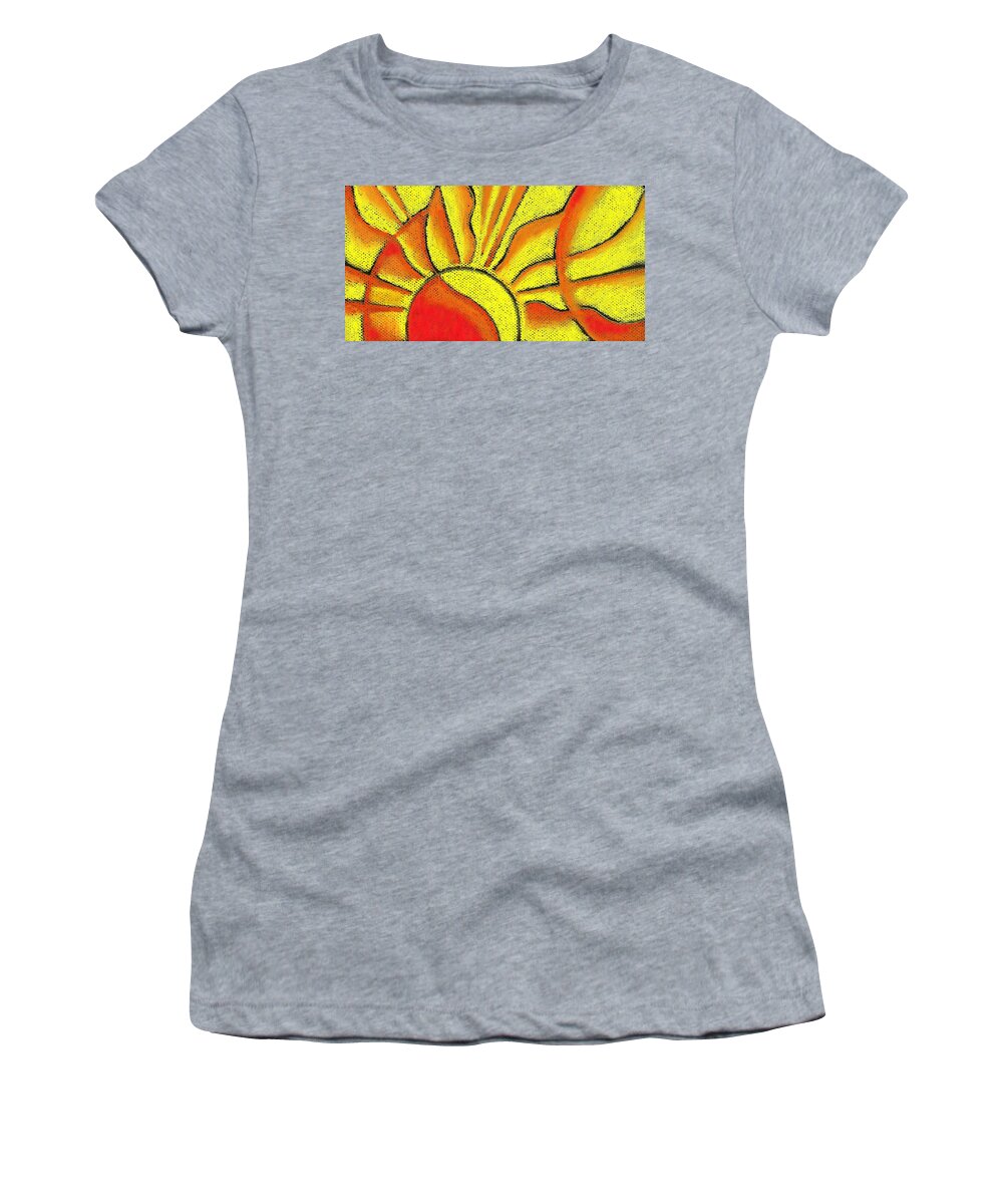 Sun Women's T-Shirt featuring the painting Sun by Leon Zernitsky