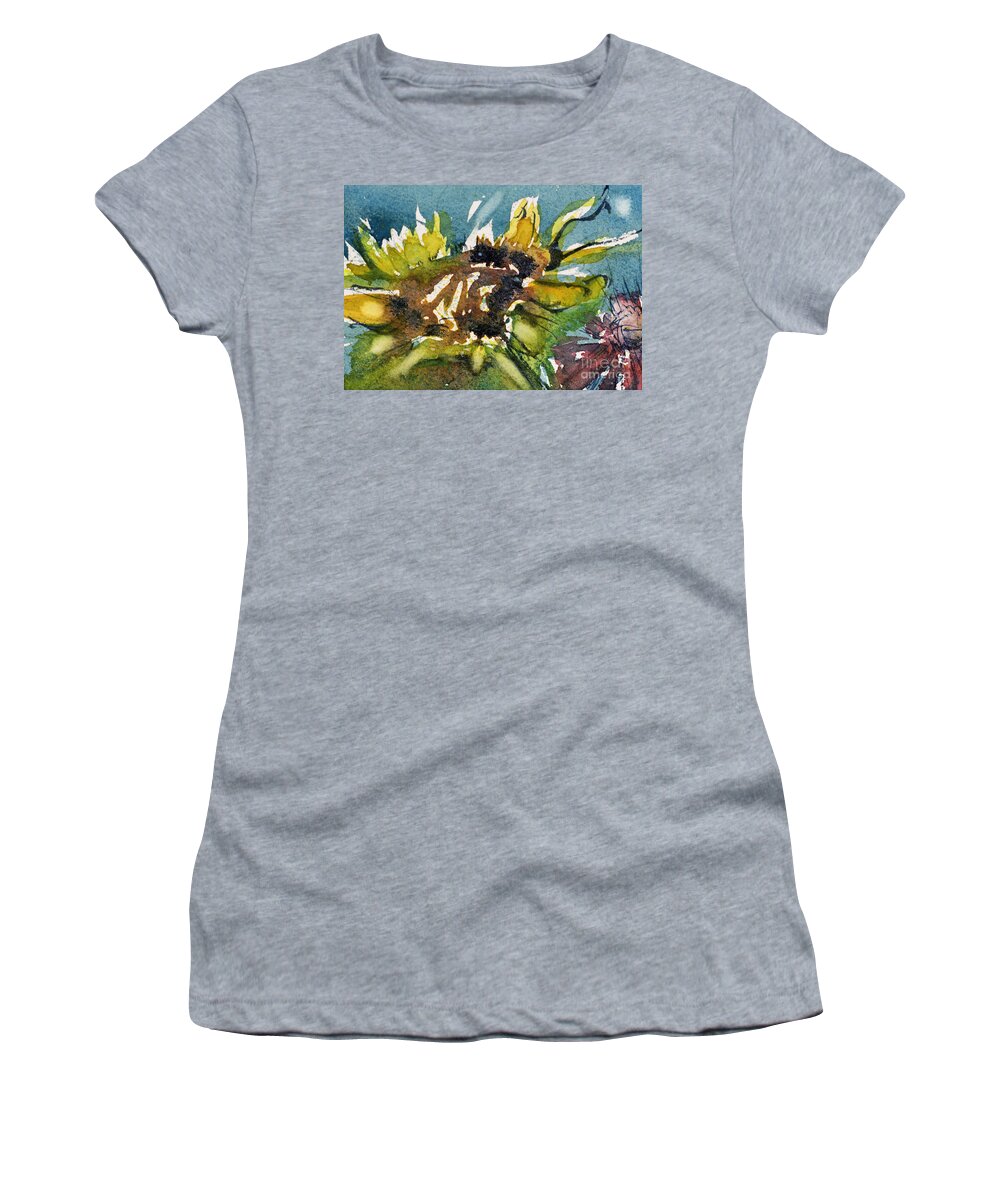 Sunflower Women's T-Shirt featuring the painting Sunflower by Judith Levins