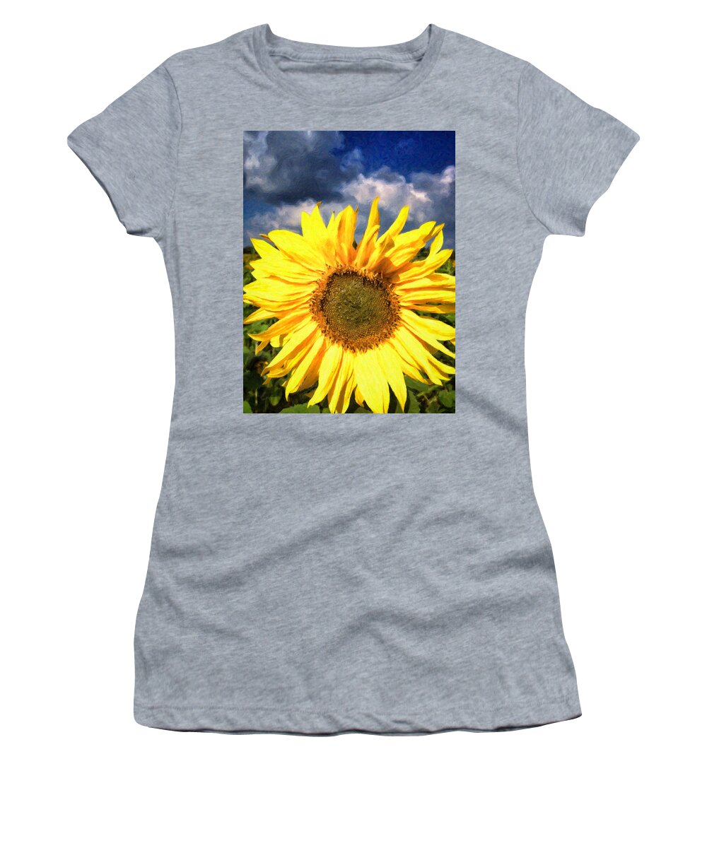 Sunflower Women's T-Shirt featuring the photograph Sunflower by Shirley Radabaugh