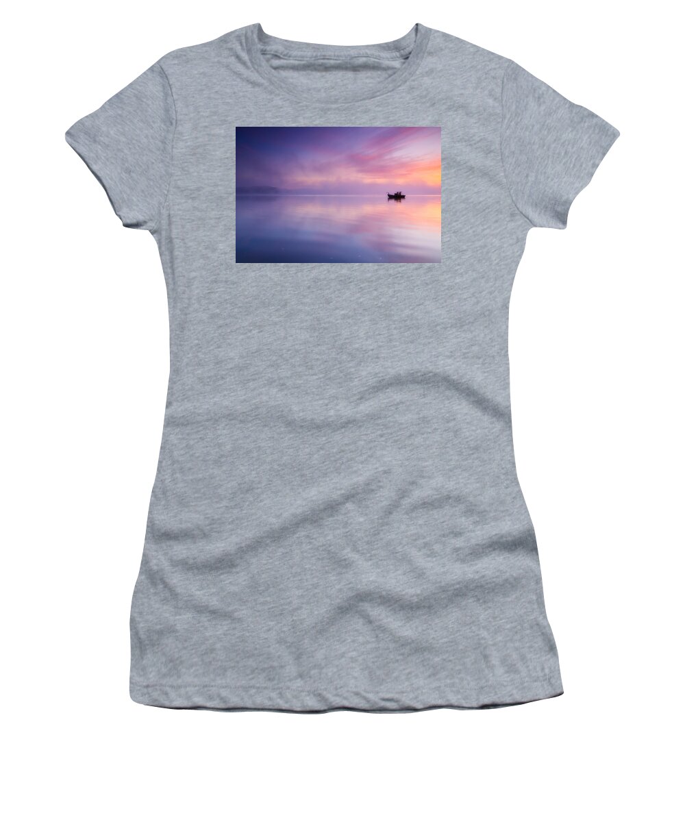 Sunrise Women's T-Shirt featuring the photograph Sunrise Bay by Darren White