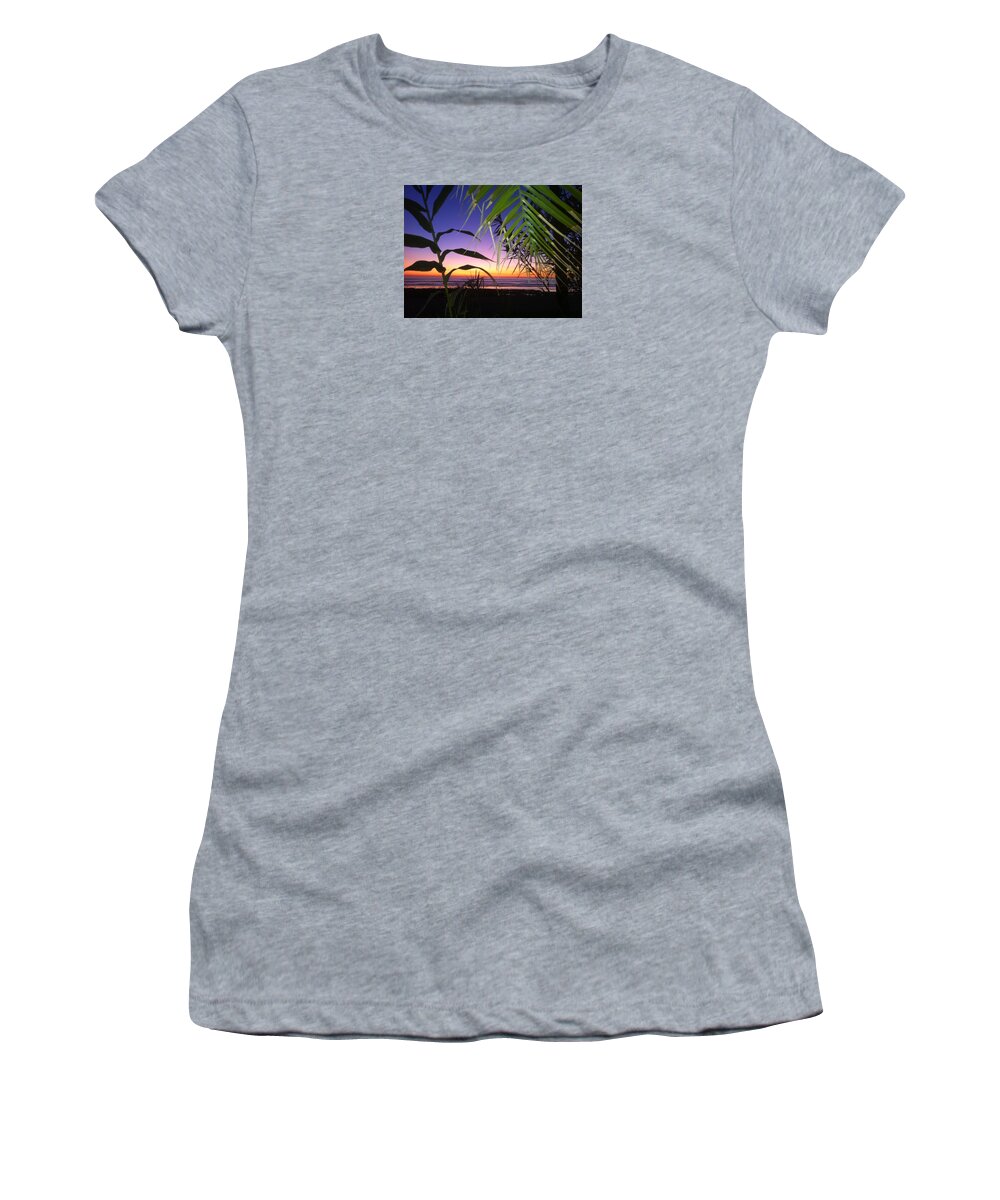 Sunset Women's T-Shirt featuring the photograph Sunset at Sano Onofre by Paul Carter