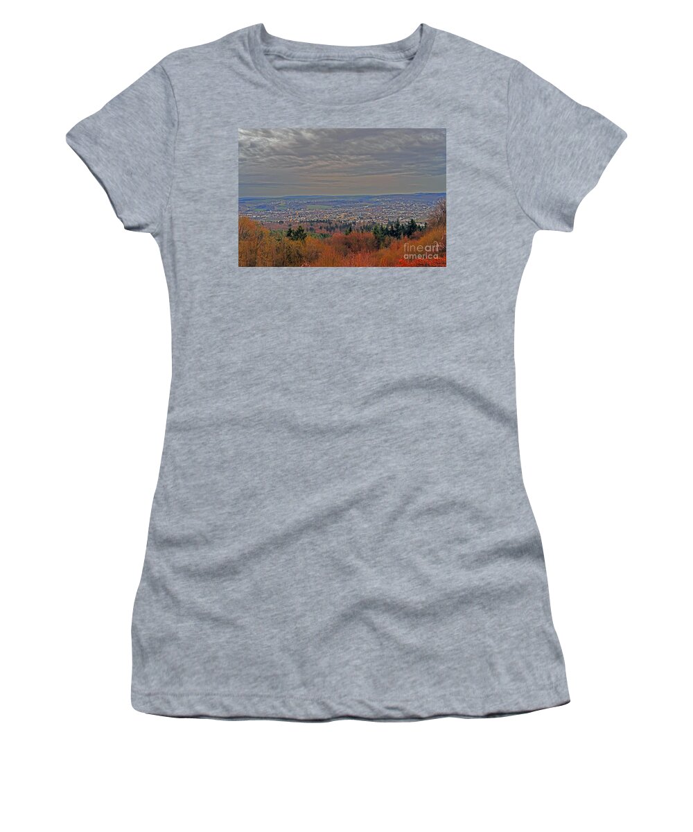 Travel Women's T-Shirt featuring the photograph Sunset at Trier by Elvis Vaughn