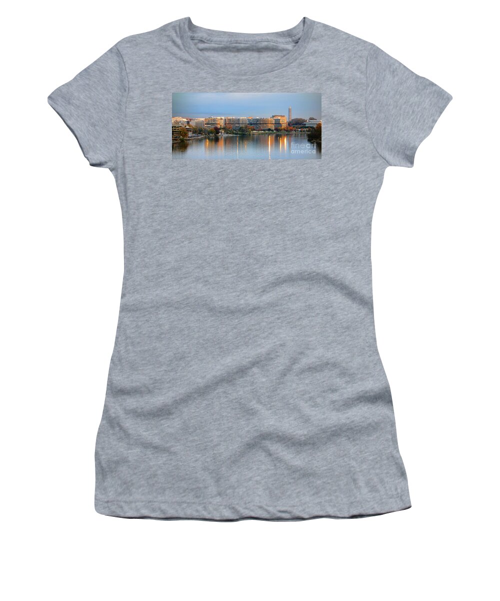Washington Women's T-Shirt featuring the photograph Sunset over Watergate by Olivier Le Queinec