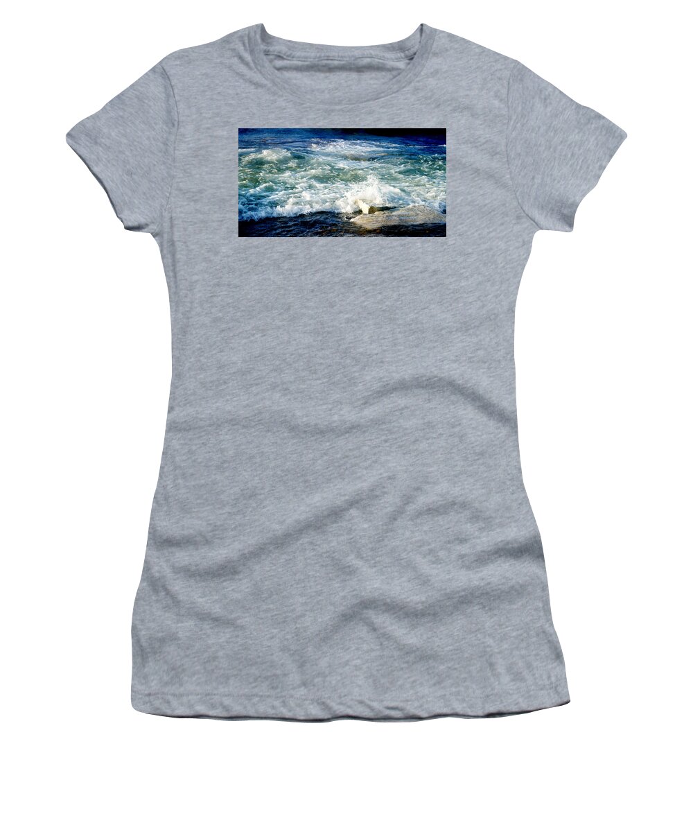 Evie Women's T-Shirt featuring the photograph Superior A Deep Blue Sea by Evie Carrier
