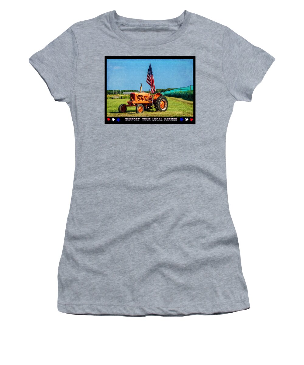 Poster Women's T-Shirt featuring the photograph Support Your Local Farmer by Cathy Kovarik