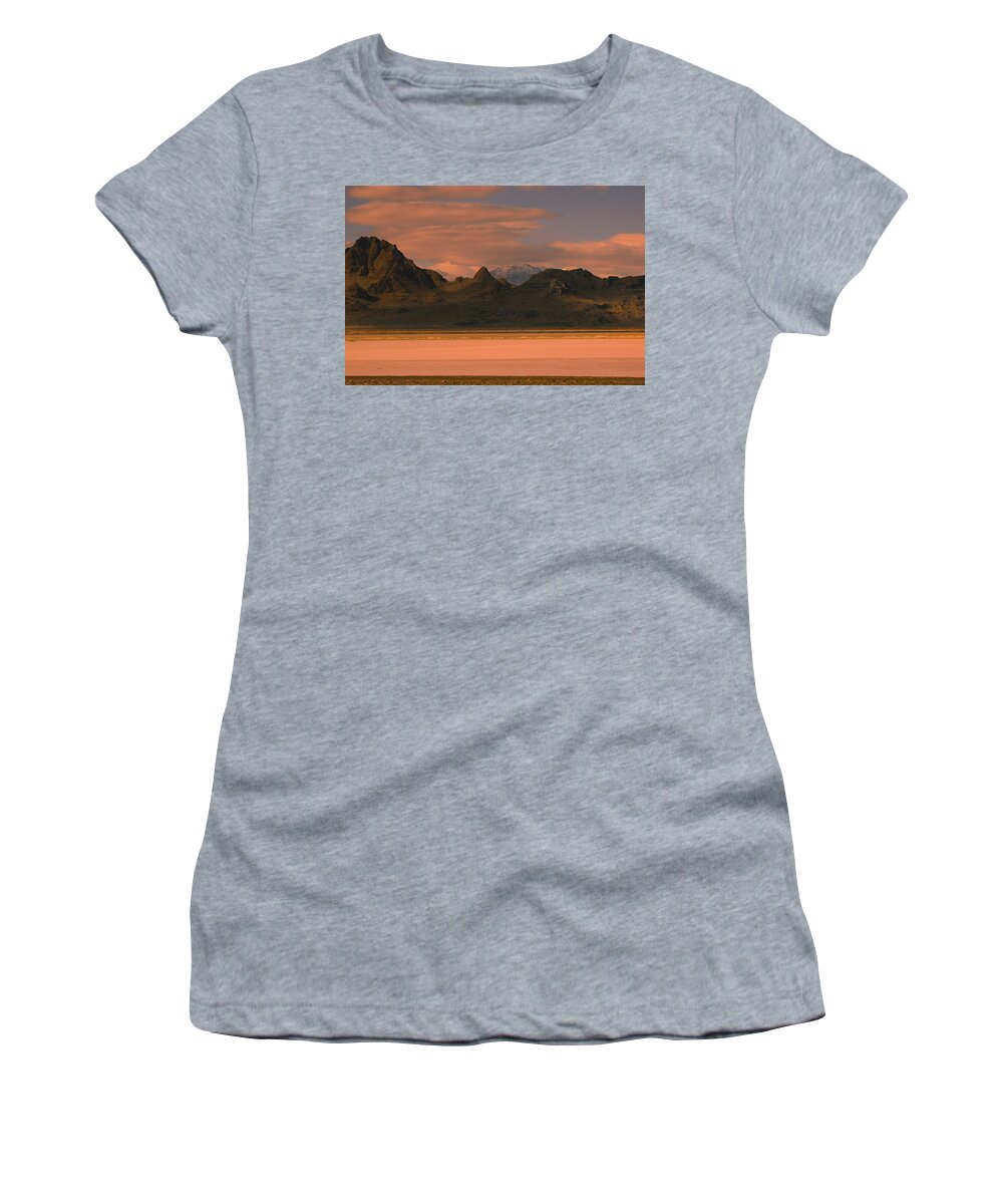 Diane Strain Women's T-Shirt featuring the painting Surreal Mountains in Utah #4 by Diane Strain