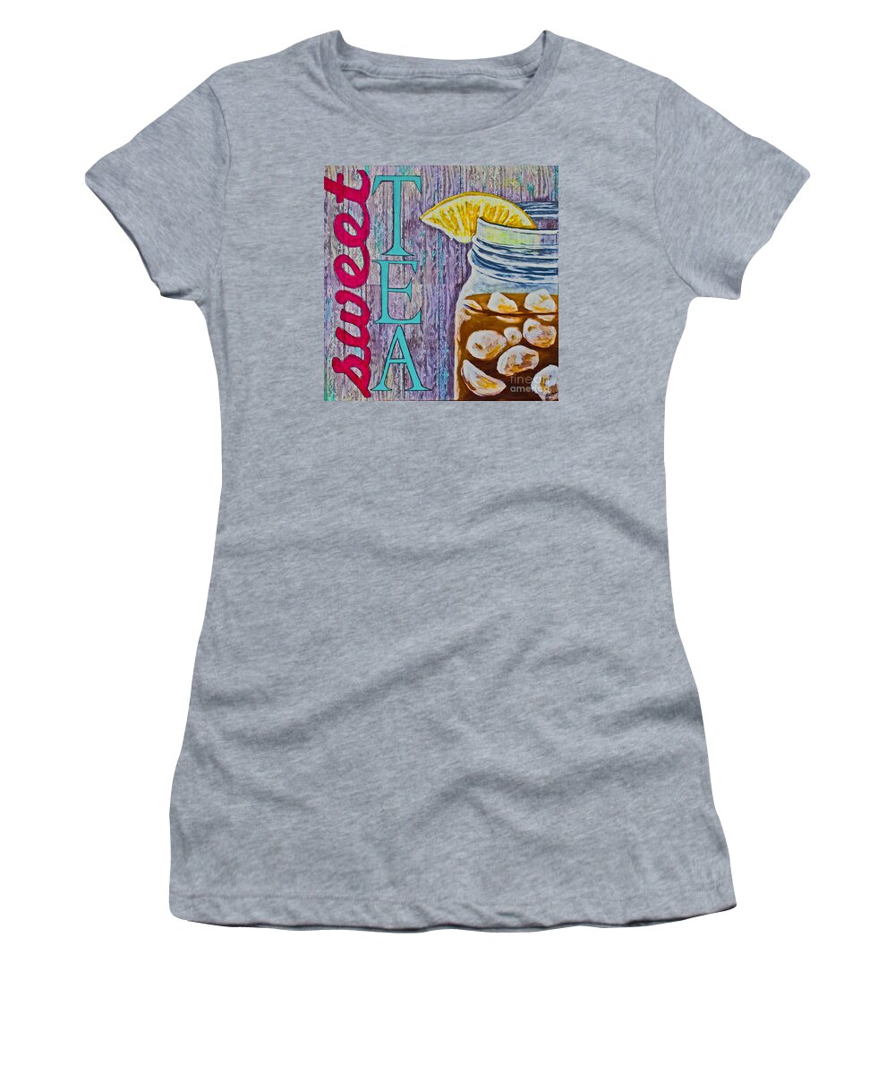 South Women's T-Shirt featuring the mixed media Sweet Tea by Melissa Fae Sherbon