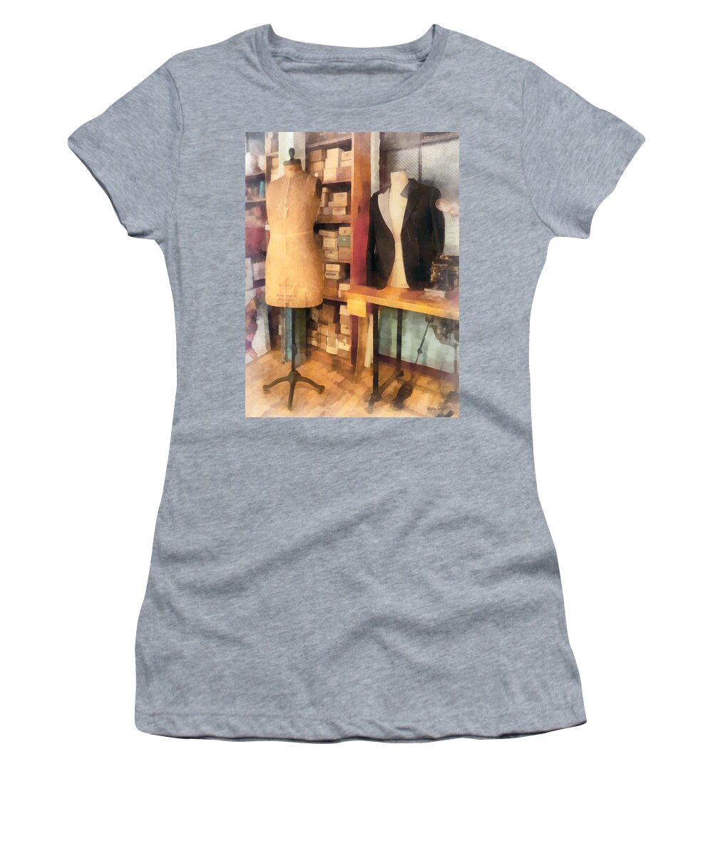 Dressform Women's T-Shirt featuring the photograph Tailor - A Pair of Dummies by Susan Savad