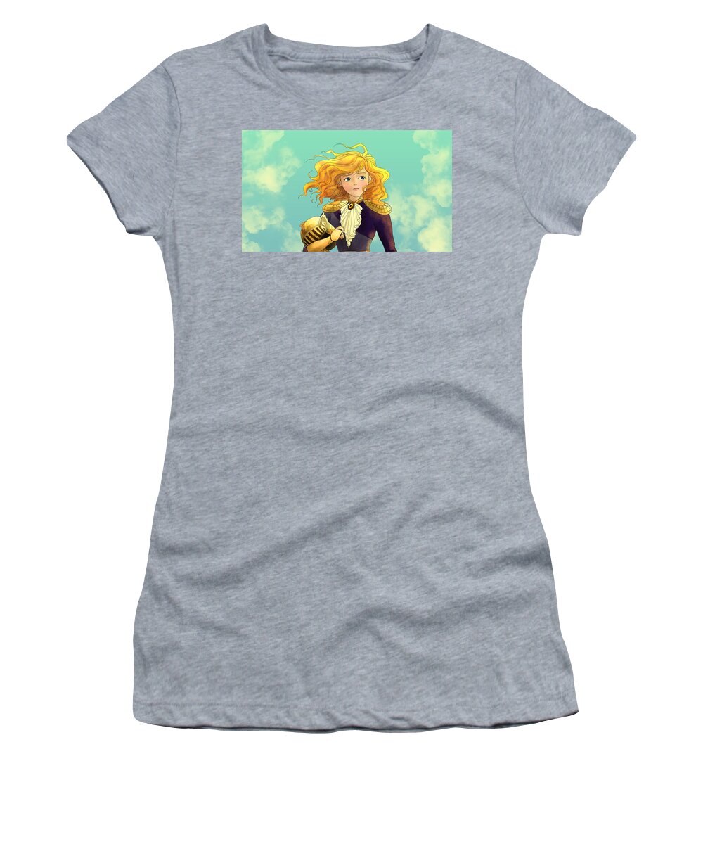 Wurtherington Women's T-Shirt featuring the painting Tammy Wurtherington 1883 Color Portrait by Reynold Jay