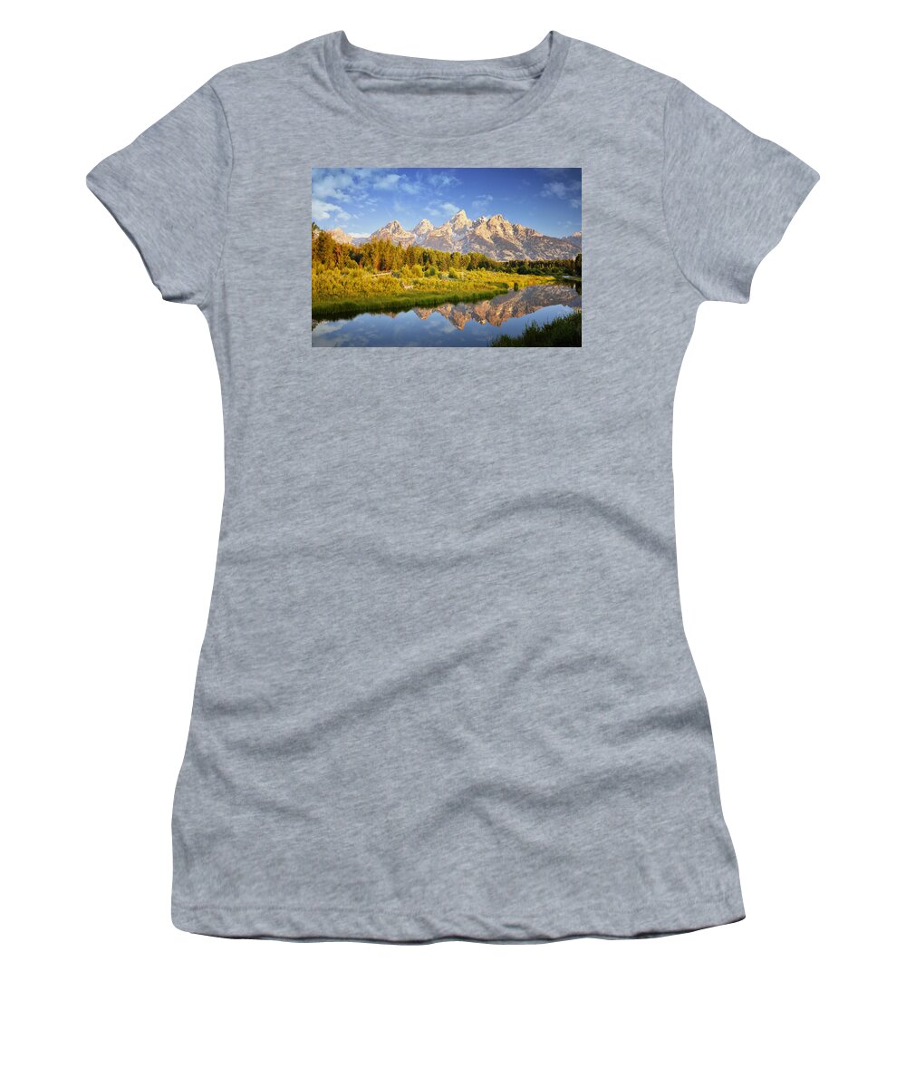 Nature Women's T-Shirt featuring the photograph Teton Sunrise by Rob Hemphill